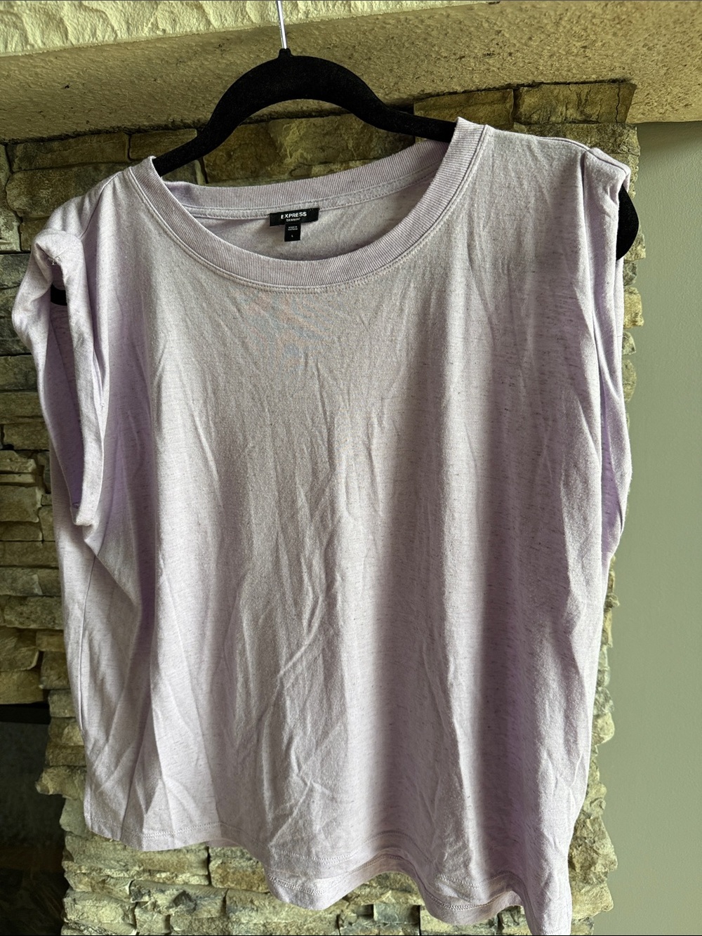 Express Light Lavender Sleeveless Scoop Neck Tank